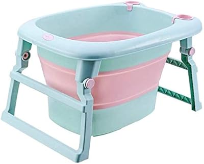 Baignoire pliante portable, baignoire sur pied à cylindre d'isolation domestique dans la baignoire, maintient efficacement la température, vert rose. Profitez des meilleurs deals du Sénégal sur Diaytar