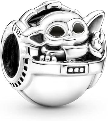 Bracelet pandora meteor crush baby yoda grogu et berceau pour femme, argent sterling