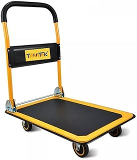 Chariot à plate-forme pliable en métal tamtec, capacité de poids de 300 kg