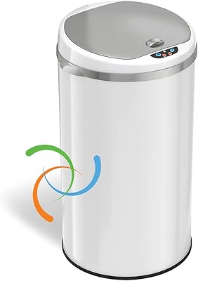 Itouchless avec système de filtre à odeurs, poubelle de 30 litres, parfaite