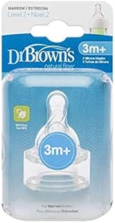 Tétine en silicone à col étroit dr. brown's natural flow level 2