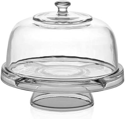 Ensemble d'assiettes de service à gâteau en verre 6 en 1 jt glass