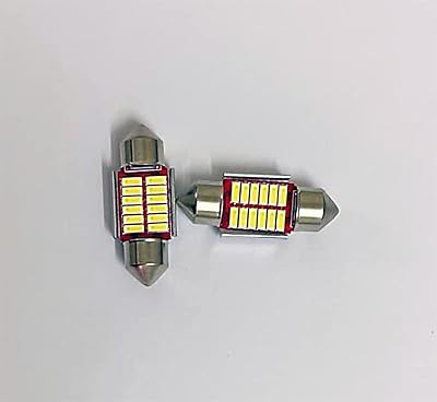 Éclairage de plaque d'immatriculation de voiture t11, 2 ampoules led haute luminosité