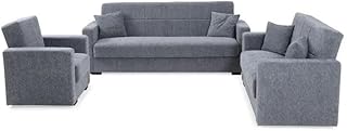 Ensemble de canapé home r us 3+2+1 gris
