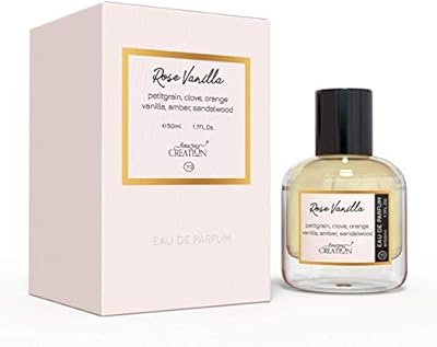 Amazing creation eau de parfum rose vanille pour unisexe, 50 ml