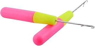 2 pièces anneaux de crochet de cheveux en plastique réutilisables tresse professionnel