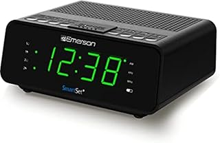 Réveil emerson smart set avec radio am/fm, variateur, minuterie de mise en veille