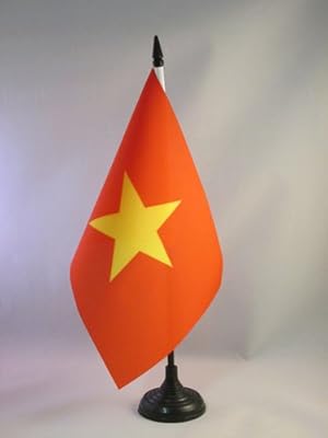 Flag drapeau de table vietnam 5" x 8" bureau