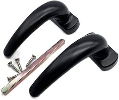 Poignée de porte robuste en aluminium noir gulf lite, 1 jeu