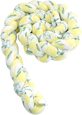 Gubaopqla pare-chocs de lit de bébé épais noué en peluche douce pour berceau