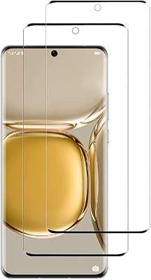 Awh protecteur d'écran incurvé 3d pour huawei p50 pro, [2-pack] couverture complète dureté