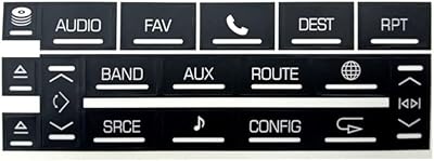 Autocollants de réparation de boutons radio ombialo compatibles avec cadillac 2007-2014 escalade