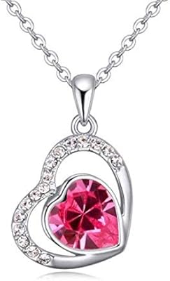 Collier swarovski elements parsemé de cristaux et plaqué en or blanc