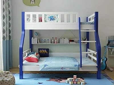 Lit superposé en bois double bas 190/120 cm haut simple 190/90 cm