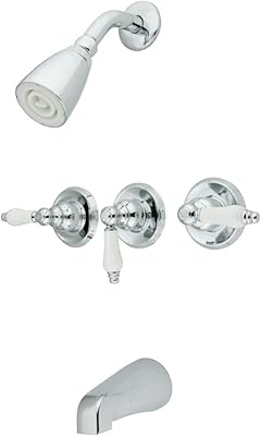 Robinet de baignoire et de douche kingston brass kb231pl avec poignée à levier