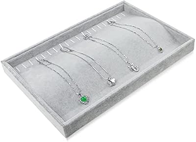 Badum plateau à bijoux, 24 grilles pour organiser colliers, pendentifs, montres, bagues, boucles