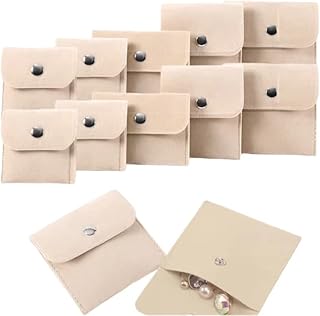Banana home 10 pièces sacs à bijoux en velours avec bouton pression