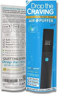 Inhalateur pour arrêter de fumer pour un soutien comportemental pour surmonter les fringales
