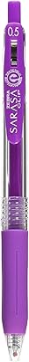 Stylo de presse zebra sarsa, 0,5 mm, violet (jj15-pu)