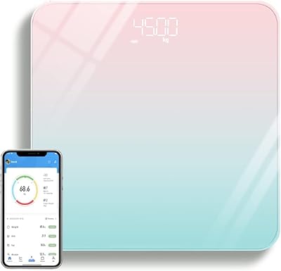 Balance de graisse corporelle bluetooth, balance de poids de salle de bain