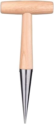 1pc épandeur de plantation en acier inoxydable avec manche en bois outil