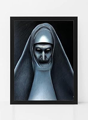Affiche de peinture artistique valak (la nonne) avec cadre (30x40cm)