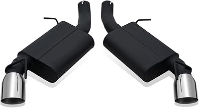 Dna motoring cbe-ur-012 paire de silencieux d'échappement arrière pour moteur camaro ss 6.2le