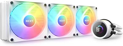 Refroidisseur de processeur liquide nzxt kraken 360 mm aio rgb - écran lcd