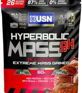 Usn hyperbolic mass gh dutch chocolate 2kg : poudre de protéine de gain de masse riche en calories avec créatine et vitamines ajoutées. Shopping en ligne au Sénégal ? Pensez Diaytar !