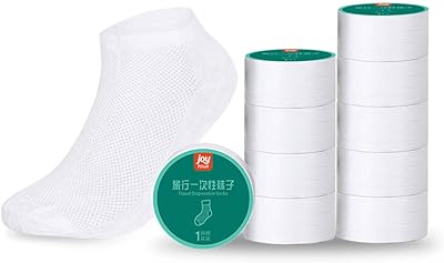 Goodrun 10 paires de chaussettes jetables pour femmes et hommes en coton