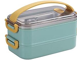 Boîte bento smiley en acier inoxydable pour enfants et adultes avec séparateurs 1600 ml - boîte à déjeuner étanche et collations à emporter (vert). Diaytar Sénégal : Votre destination e-commerce pour des produits de qualité à prix discount