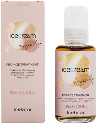 Traitement pro-age à la crème glacée inebrya argan age - traitement ristrutturante 100