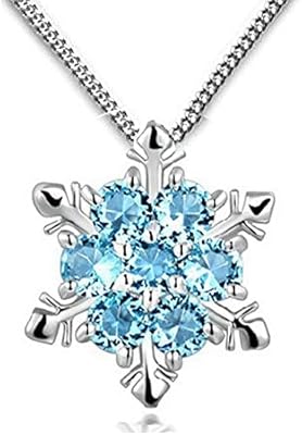 Ensemble de colliers flocon de neige pour filles, bijoux en argent sterling, pendentifs