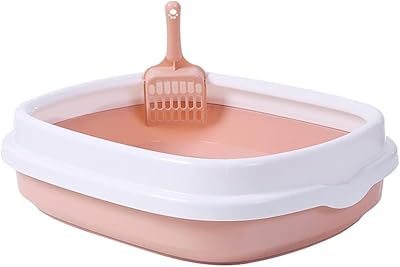 Bac à litière pour chat, grande taille avec côtés hauts 47 cm x