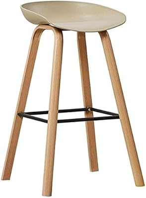 Tabouret de bar bar café bar table et chaises et pieds en bois chaise haute de salle à manger nordique simple en bois massif (couleur: kaki). Diaytar : Connectez-vous aux meilleures offres