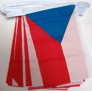 Az flag guirlande de 6 mètres république tchèque 20 drapeaux 9'' x 6''