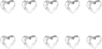 10 pièces de pierres précieuses en forme de cœur en cristal, breloques