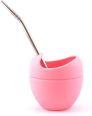 Ensemble de tasses en silicone zazi mate guamba 200 ml, avec paille bombilla