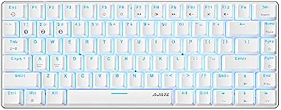 Clavier de jeu mécanique sans fil ajazz ak33 avec 82 touches, touche rouge
