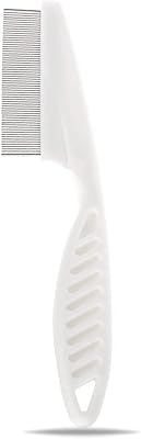 Peigne à cheveux monobloc avec long manche pour l'élimination des poux et dents