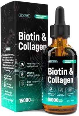 Gouttes liquides monrin biotine & collagène 15 000 mcg vitamines naturelles