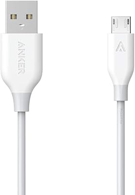 Câble micro usb anker powerline 6 pieds - blanc, a8133021