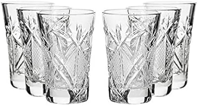 Ensemble de 6 verreries neiman, verres en cristal russe vintage fabriqués à la main de 14,1 oz, verre à shot à vodka classique. Diaytar Sénégal : Parce que chaque FCFA compte