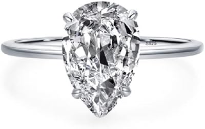 Bague de mariage plaquée or blanc 18 carats avec halo en forme
