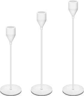 Sehia life lot de 3 bougeoirs coniques blancs | bougeoirs décoratifs élégants pour manteaux, événements, fêtes, dîners aux chandelles, rassemblements, mariages, fêtes et cadeaux. Votre satisfaction, notre priorité chez Diaytar