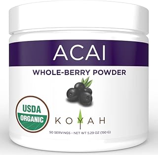 Koyah - poudre d'açaï biologique (150 g - 50 portions) : cultivée au