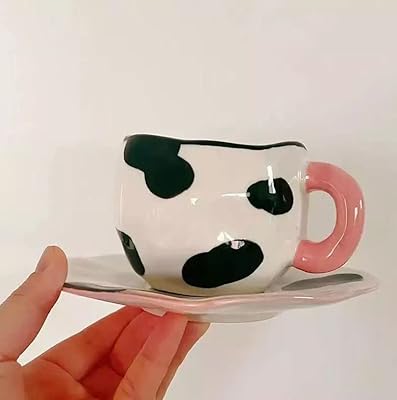 Tasse à café et thé en céramique faite la main cobamia (vache peinte)