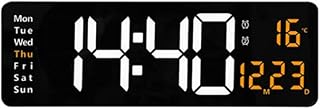 Horloge électronique murale crony 6626 pour salon avec grand écran numérique led