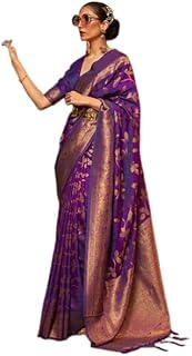 Friyal fashion sari en soie banarasi pour femme en pure soie kanjeevaram