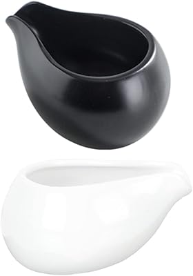 2 pièces alibis mini saucière en céramique avec café lait crémier café crémier